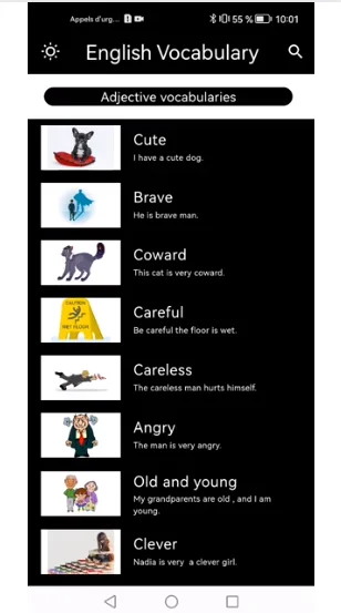 Flutter Learn Englsih Vocabulary App | English Course App (Source Code) — screenshot 3