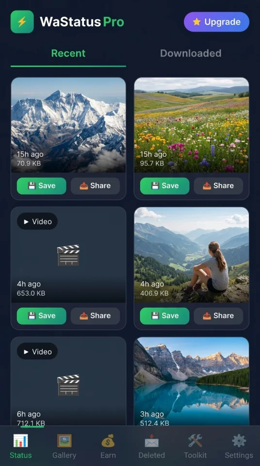WaStatus: Pro Saver & Chat — screenshot 1