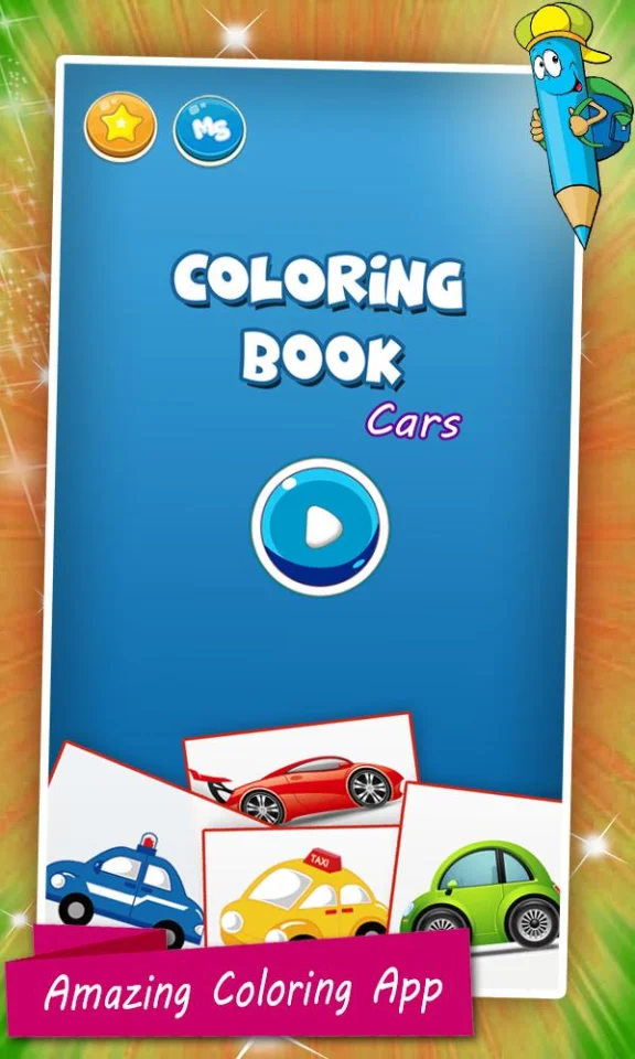 Glitter Coloring Pages for Cars — screenshot 9