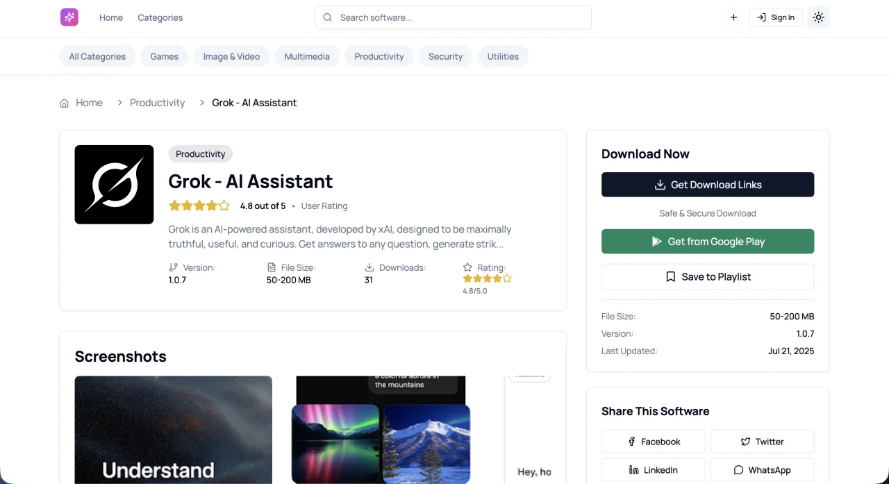 Getbix - Modern PHP Software Download Website — screenshot 2