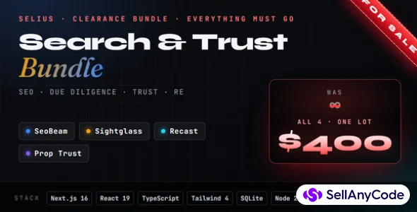 SEO Search & Trust Bundle SEO, Due Diligence & Trust Tools (Next.js) — cover