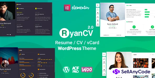RyanCV - Resume WordPress Theme