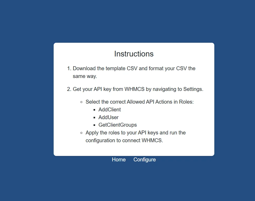 WHMCS Bulk Client Import Script — screenshot 1