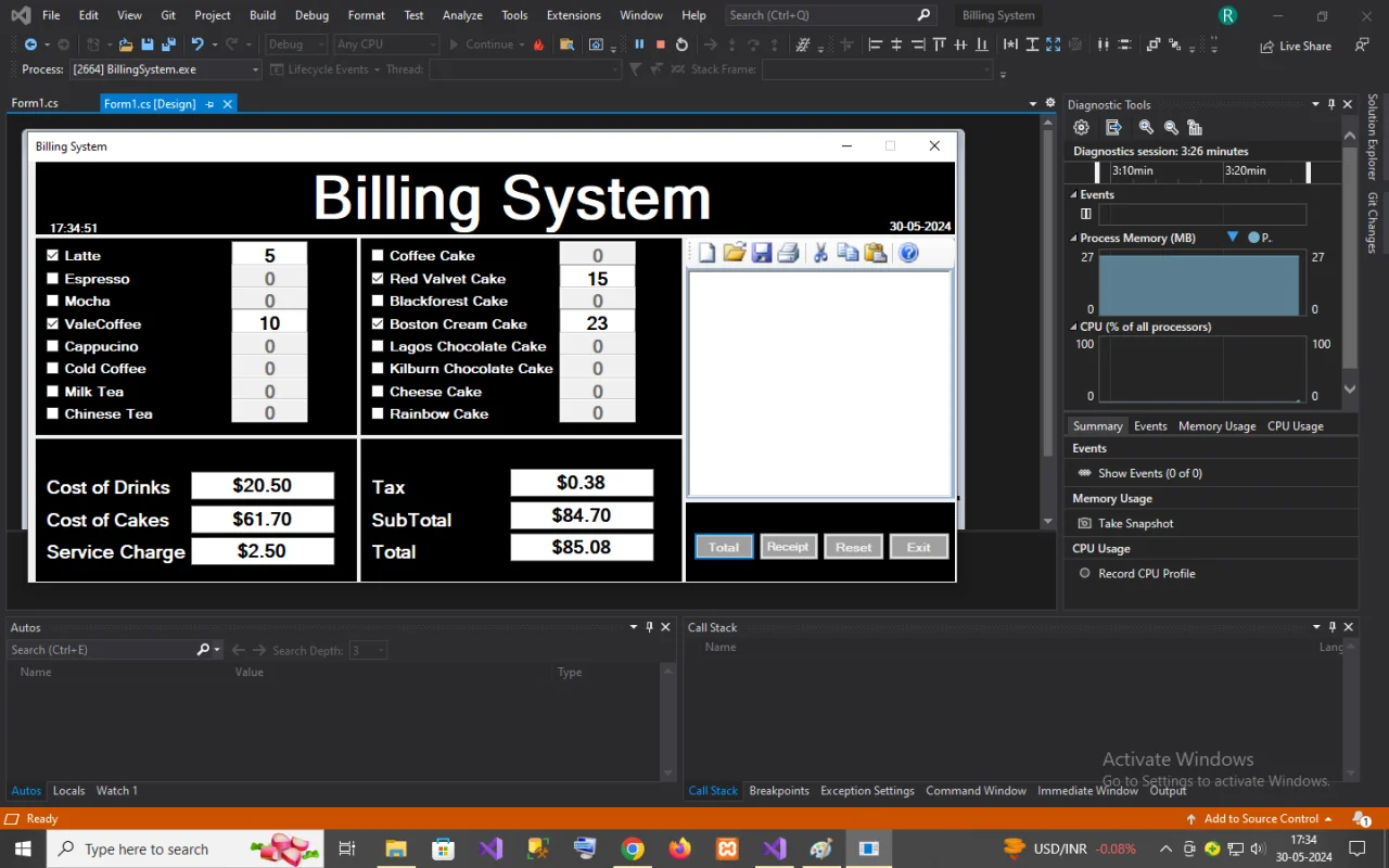 Billing System in C#.NET — screenshot 3
