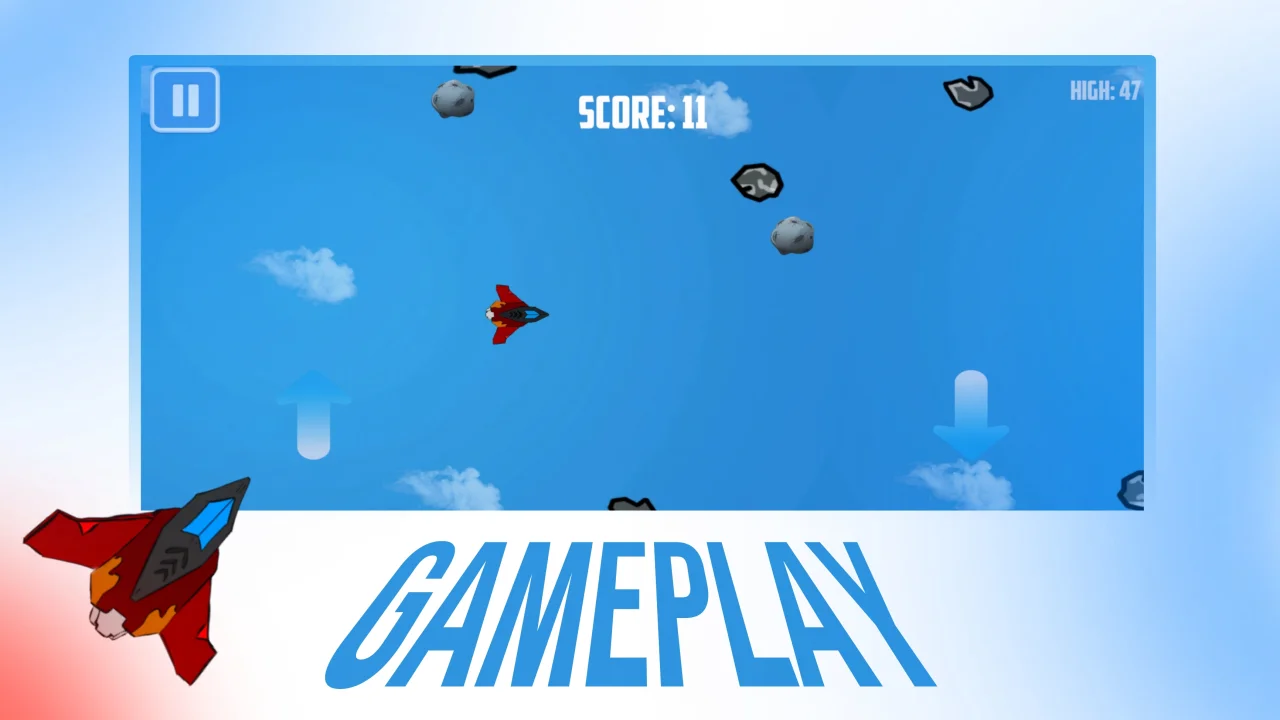 Endless Flight 2D Arcade Flying Game Source Code (Unity) — screenshot 1