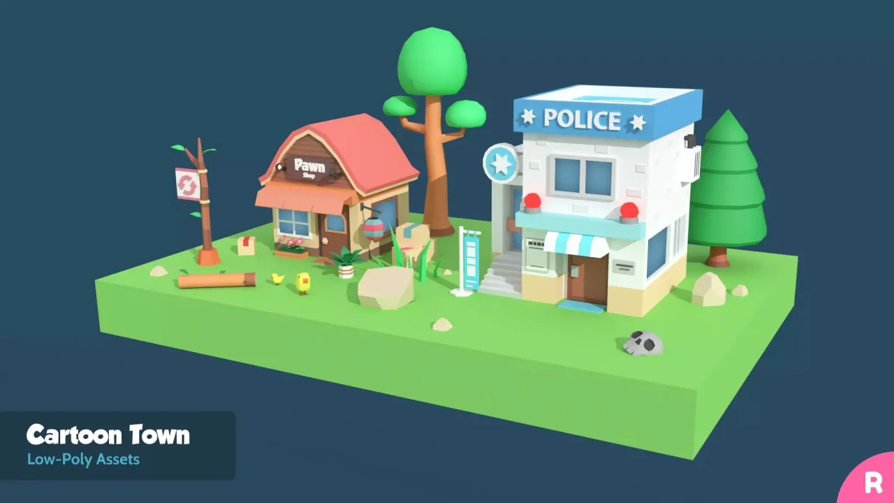 Cartoon Town - Low Poly Assets — screenshot 6