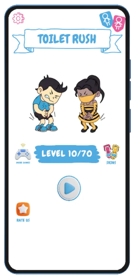 Toilet Rush Draw to Path Hot Hyper Casual Game — screenshot 1