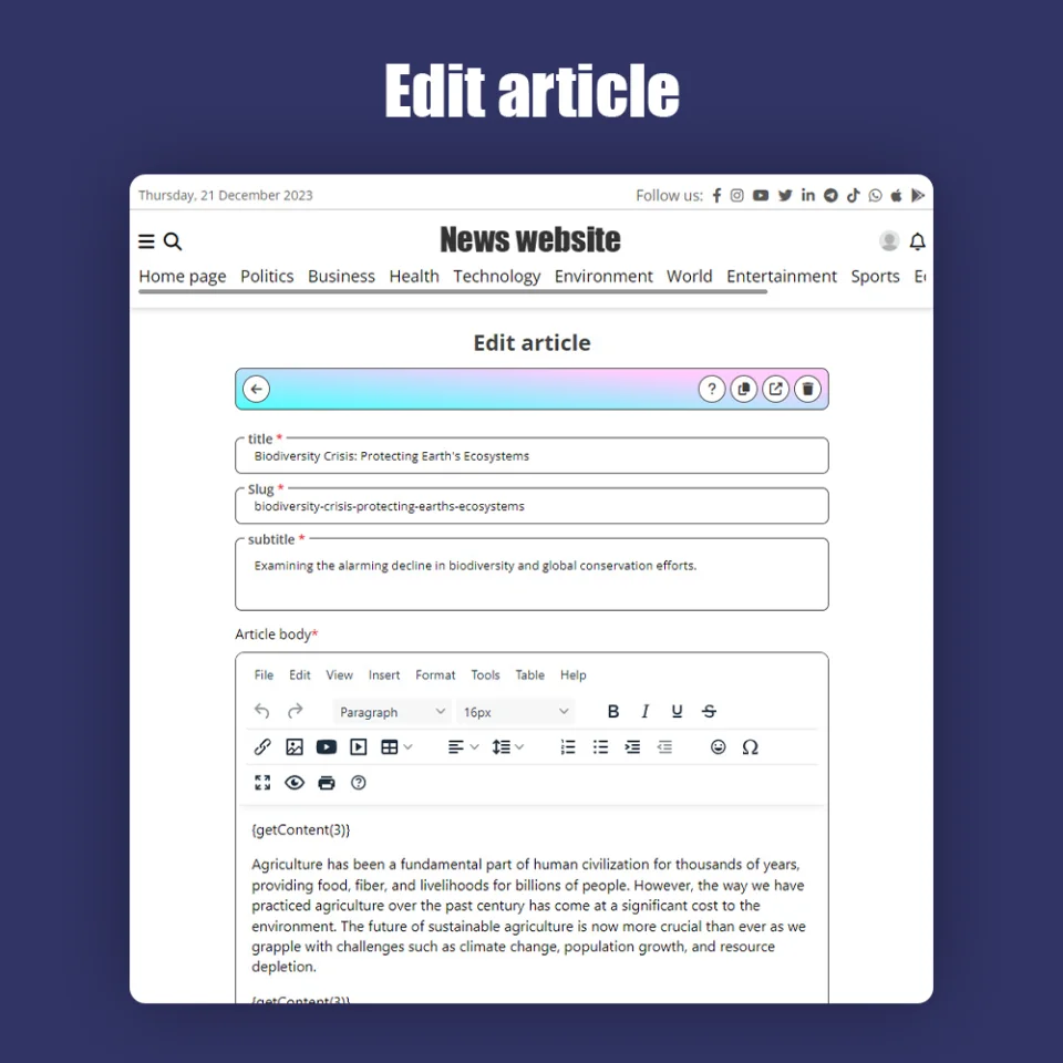 News Site with PHP with CMS — screenshot 9
