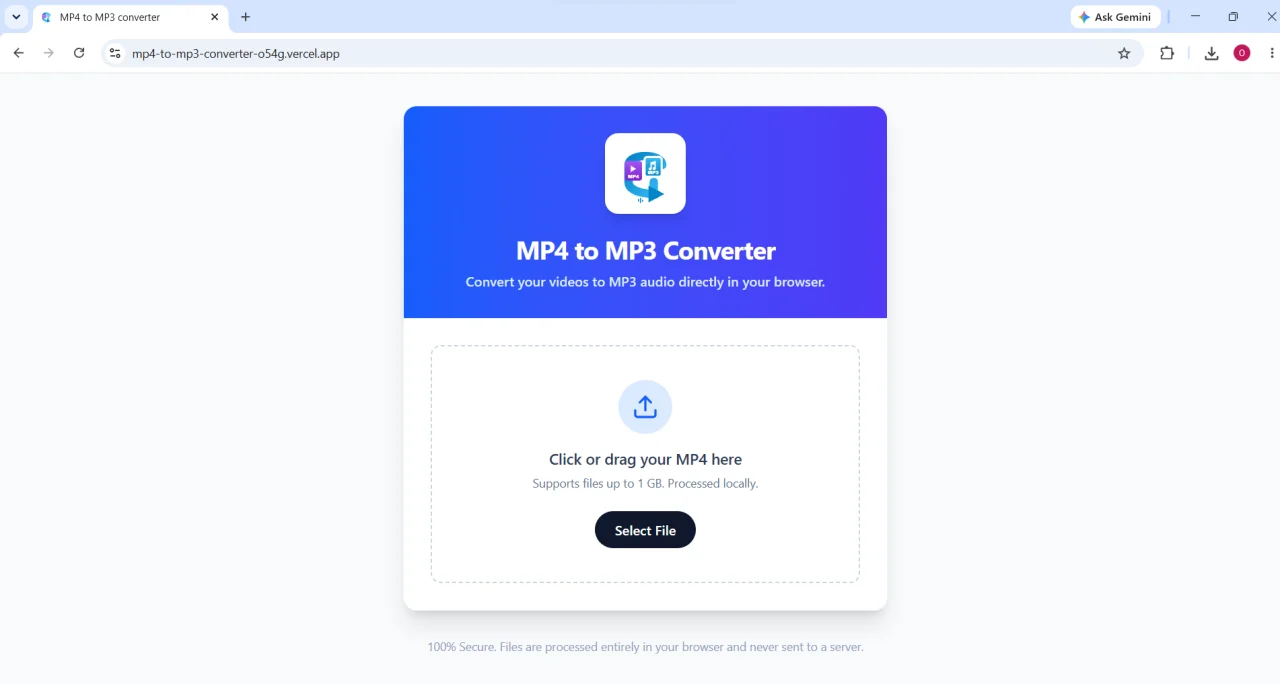 MP4 to MP3 Converter — screenshot 1