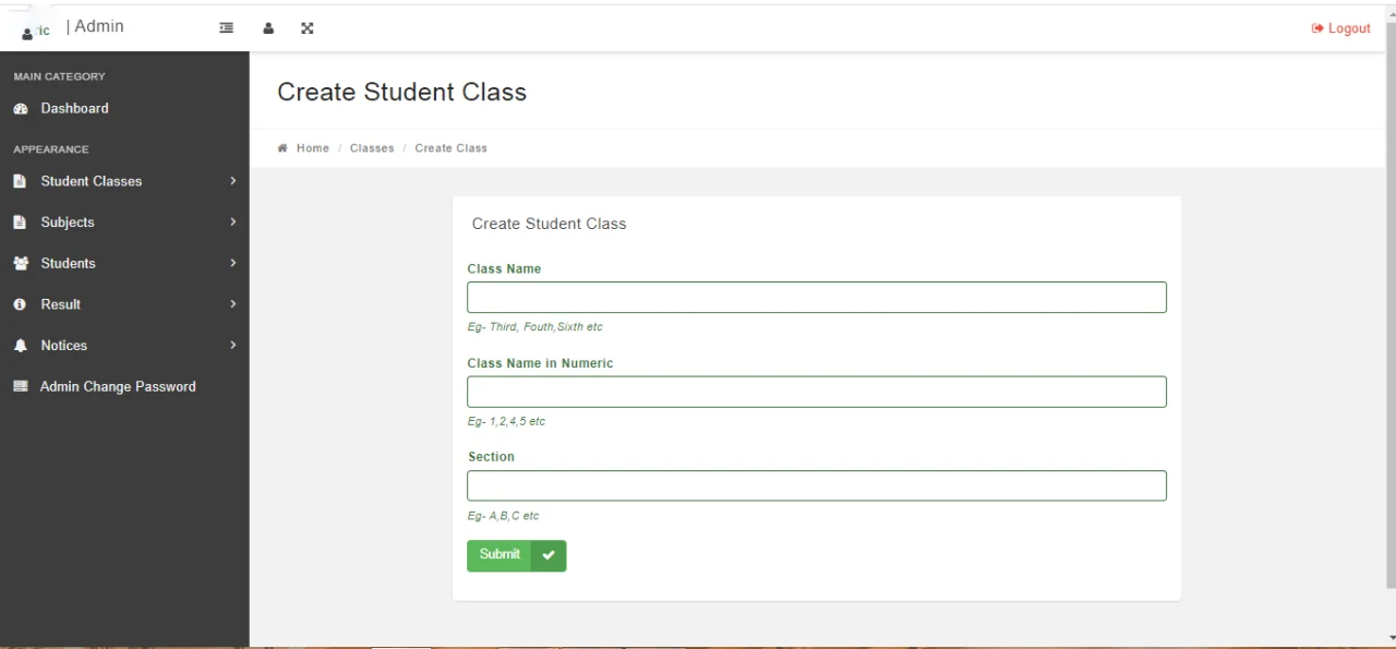 Volt Student Result Management System/Result Portal — screenshot 1