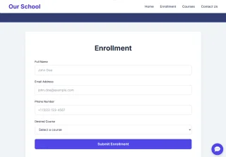 Chat AI and School Landing Webpage