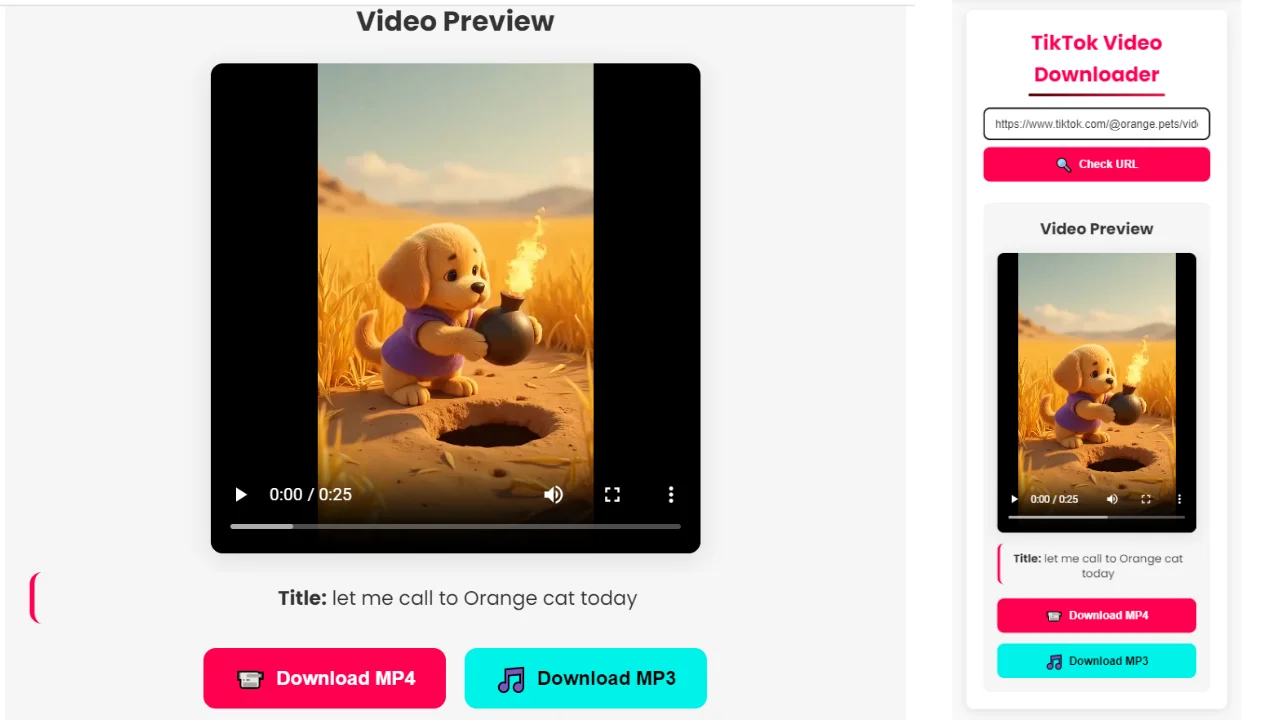TikTok Video Downloader Without Watermark Pure Frontend Tool — screenshot 4