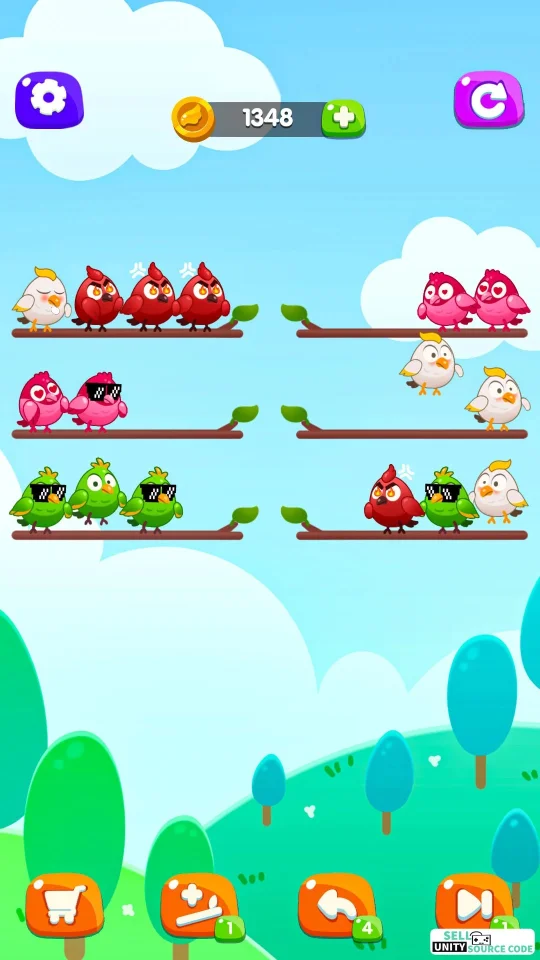Bird Sort Puzzle: Color Matching Master Birds Jam Triple Match Fun Puzzles — screenshot 1