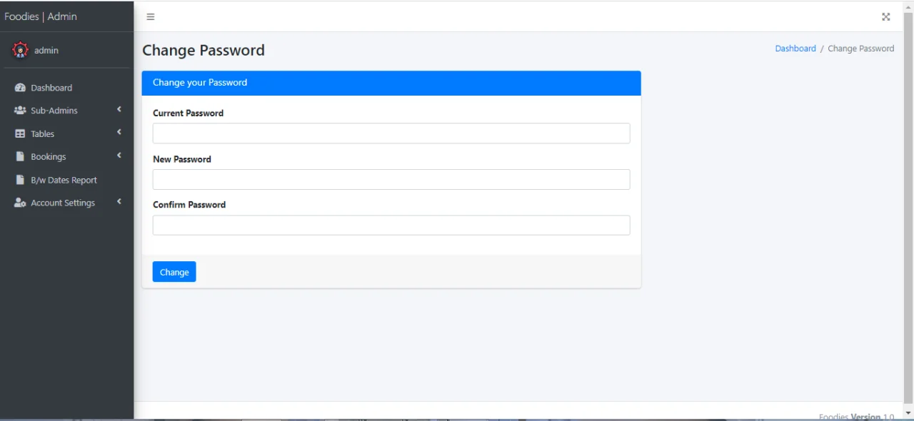 Foodies Restaurant Table Booking System — screenshot 6