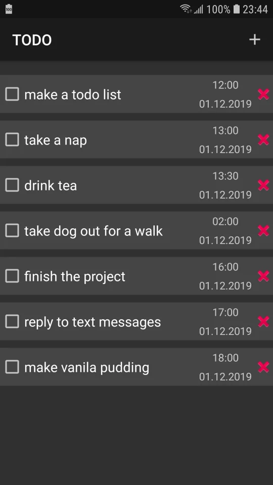 Simple TODO List - Android Source Code — screenshot 2