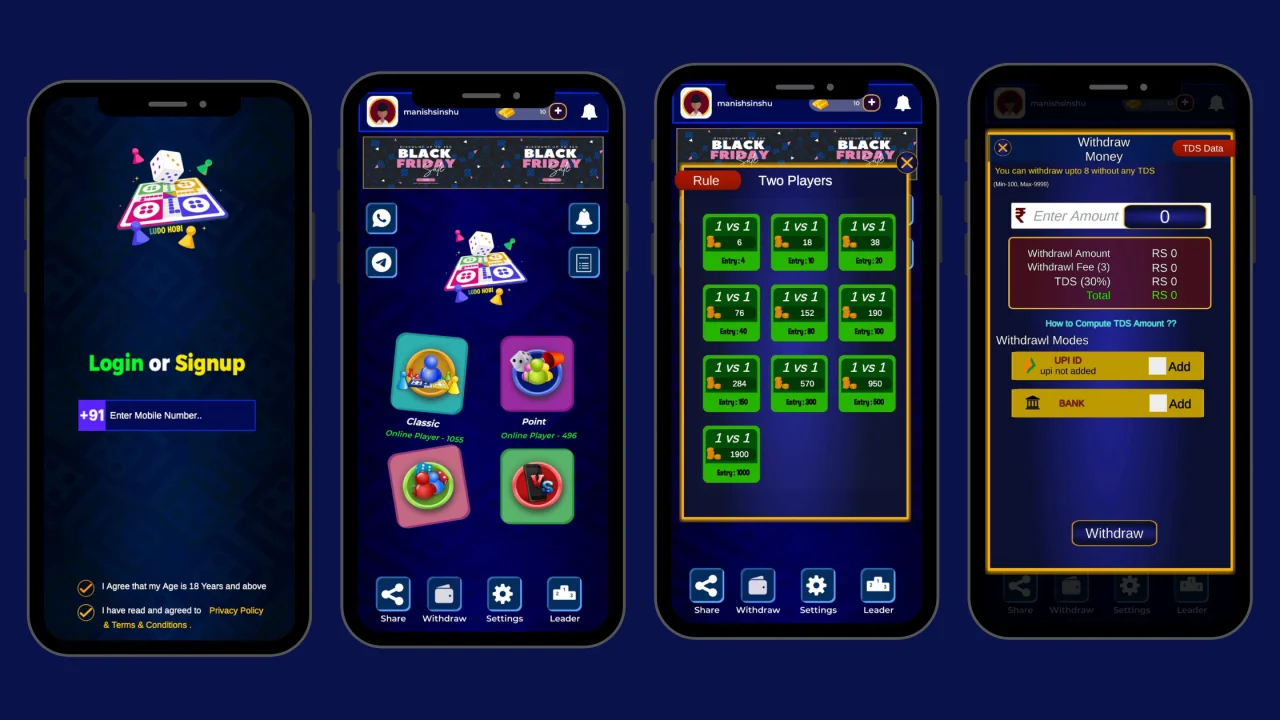 Elite Ludo v8 Real Money Earning Node.js App with Admin Panel — screenshot 2