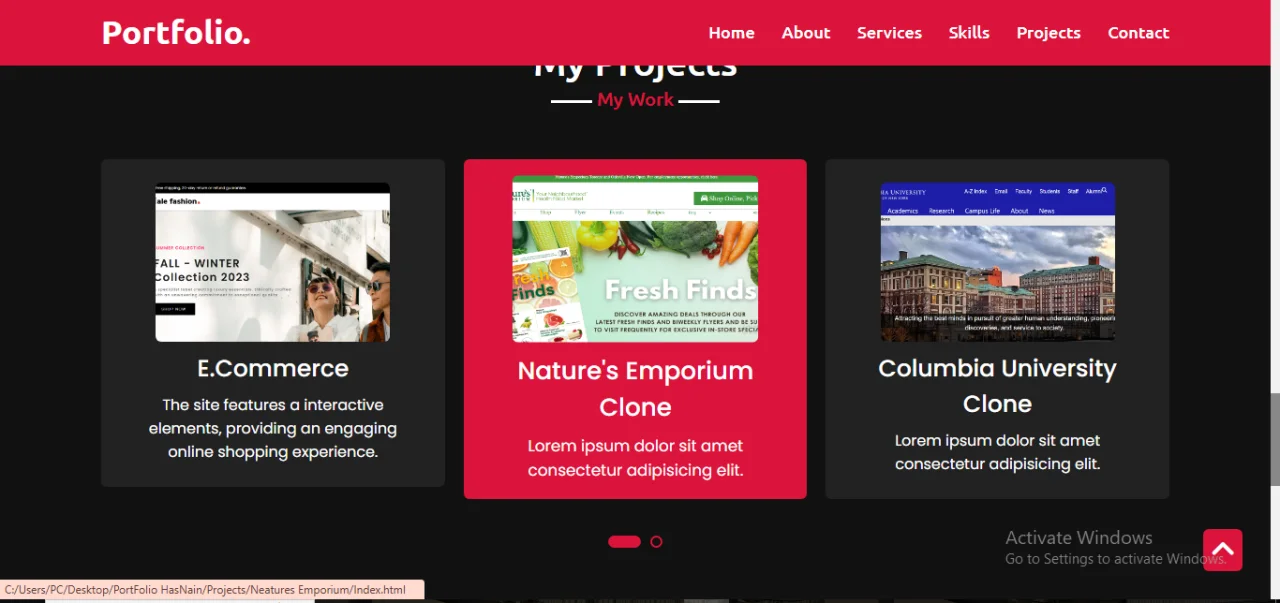PortFolio Website — screenshot 4