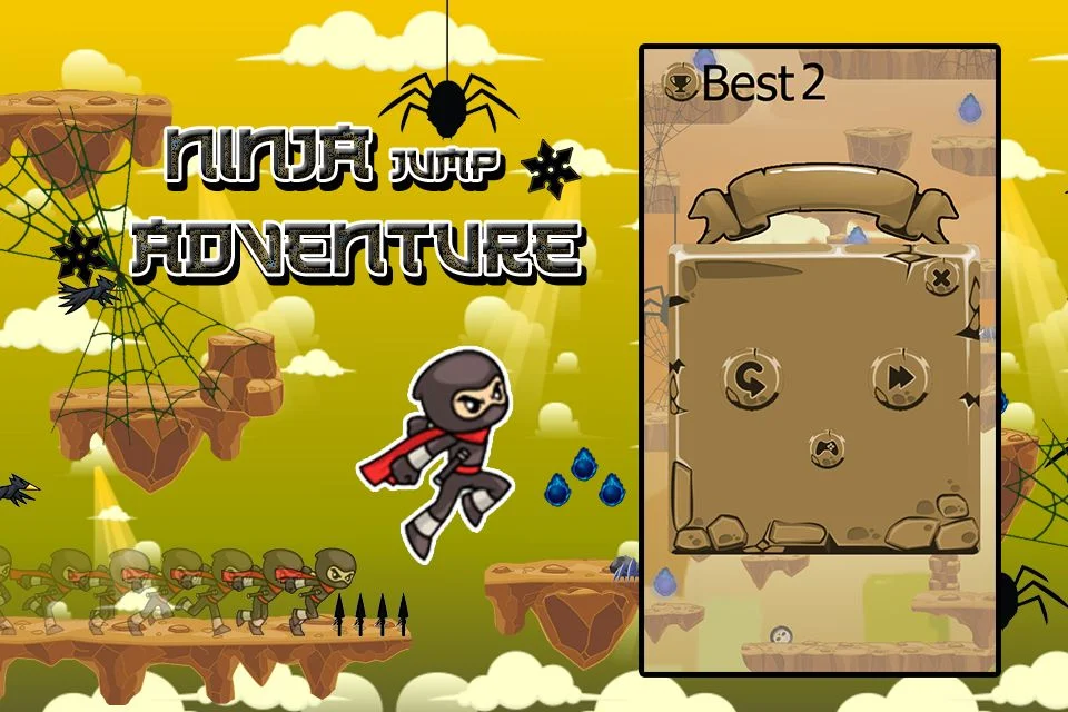 Ninja Jump Adventure 64 Bit - Android iOS with AdMob — screenshot 5