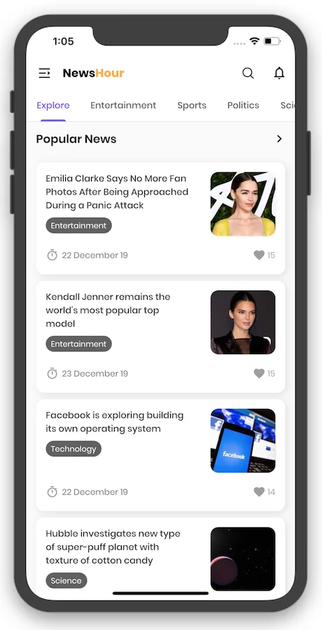 News Hour - Flutter News App with Admin Panel — screenshot 5