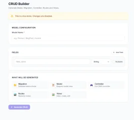 Laravel 12 Admin Panel Starter + File Manager + CRUD Builder + Chat + Calendar