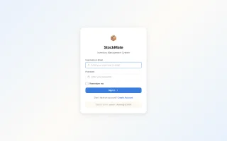 StockMate Inventory, Stock & Sales Management System (Flask + Python)