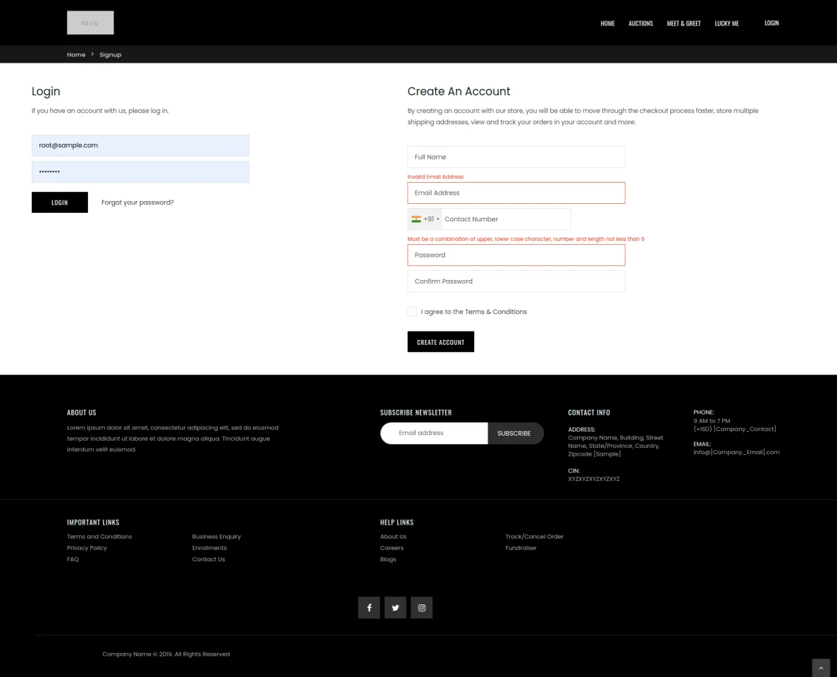 eCommerce with Auction as a Service PoC — screenshot 2