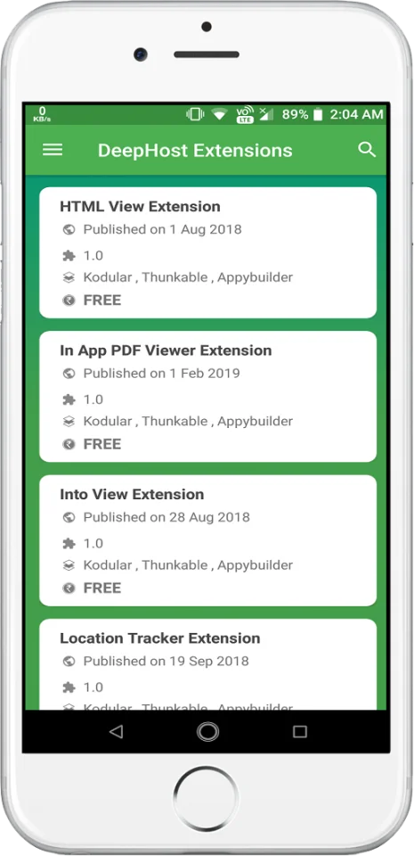 Deephost Like App Full Aia Kit for Kodular — screenshot 4