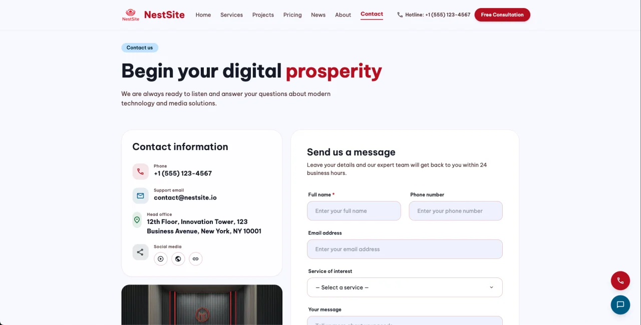 NestSite React/NestJS Agency Website + CMS — screenshot 6