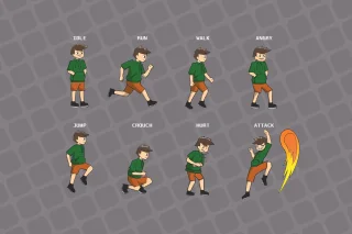2D Platformer Character (Cool Kid)