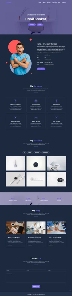 Hanif Personal Portfolio Website Template — screenshot 2