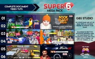 GBS Studio’s Super 6 Mega Bundle: 6 Unity 2019 High-End Games -88% Off!