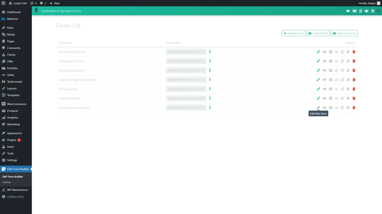 WP Cost Estimation & Payment Forms Builder — screenshot 4