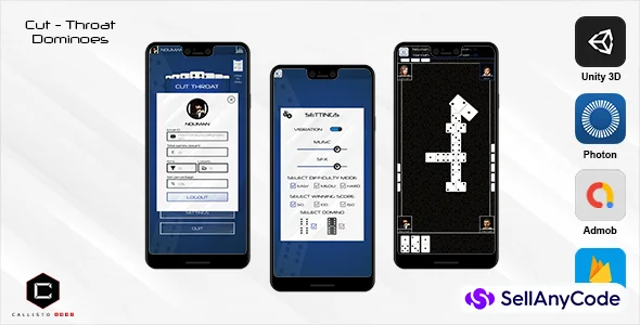 Cut Throat - Dominoes Multiplayer Game (Unity 3D + AdMob + Firebase + Photon)