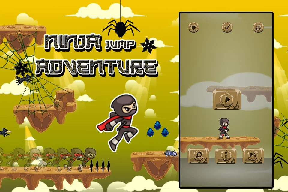 Ninja Jump Adventure 64 Bit - Android iOS with AdMob — screenshot 10
