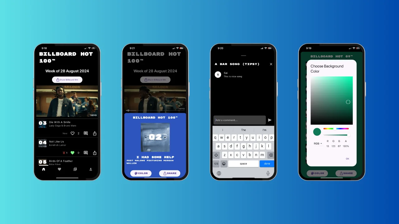Billboard Music Player App & News - Flutter & Node.js — screenshot 5