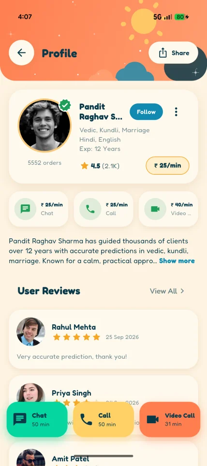 AstroGuruGyan: Astrology Consultation Platform (Flutter, 2 Apps) — screenshot 10