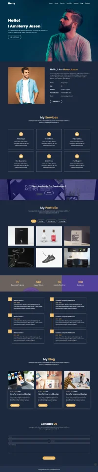 Herry Personal Portfolio HTML5 Template — screenshot 3