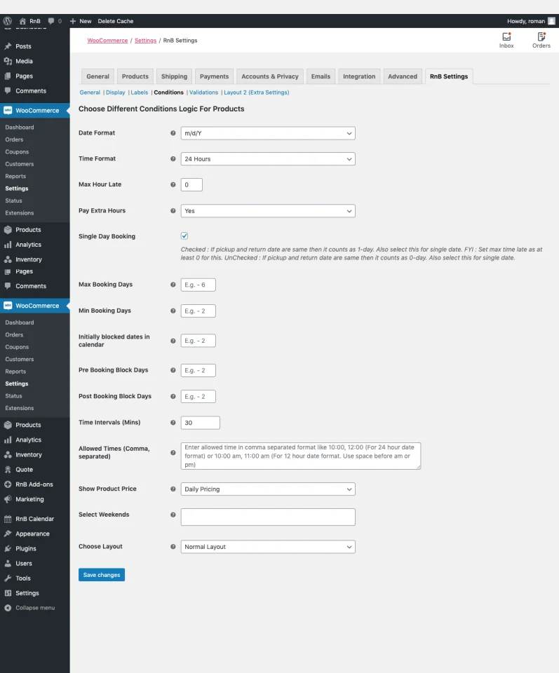 RnB - WooCommerce Booking & Rental Plugin — screenshot 4