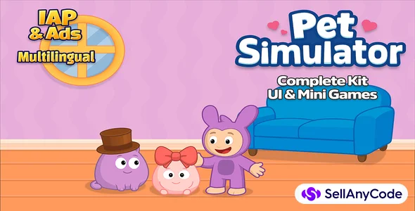 Virtual Pet Game Template - Complete Game