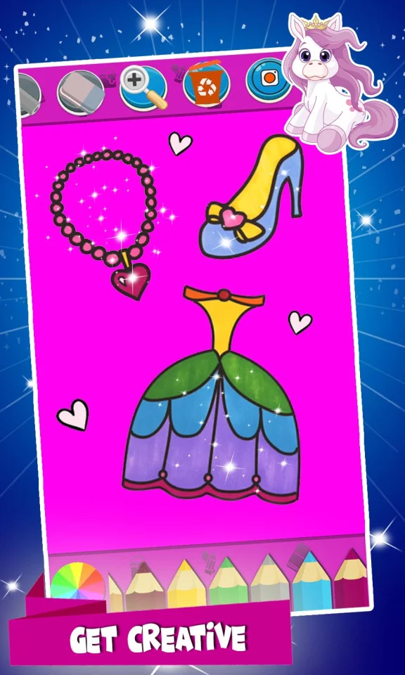 Beauty Coloring Pages Fashion Drawing Game — screenshot 4