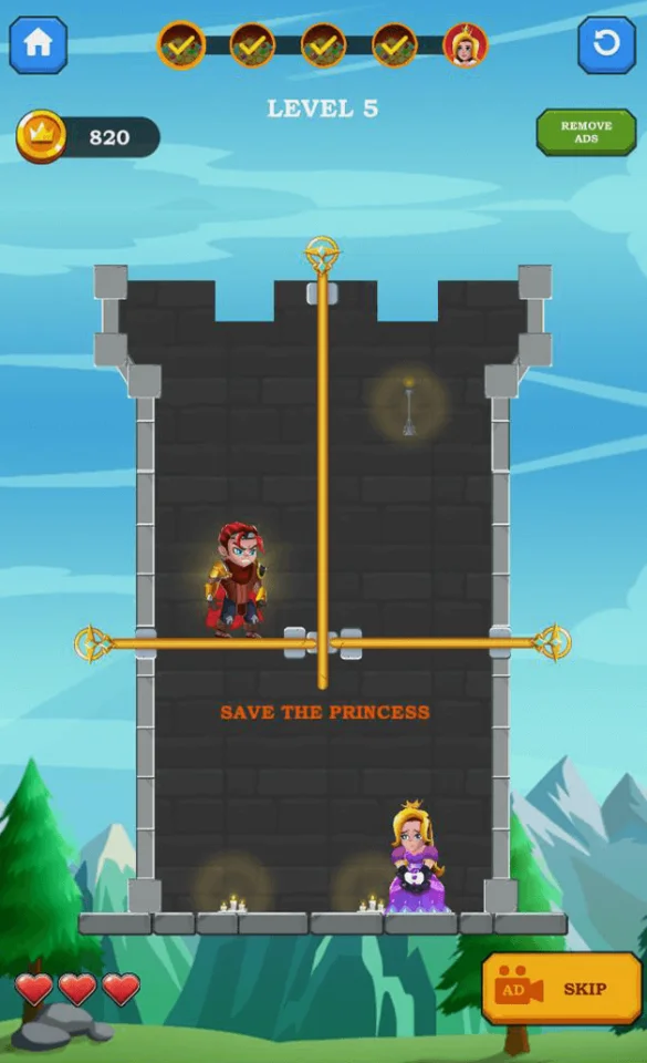 Hero Rescue Adventure Puzzle Game — screenshot 1