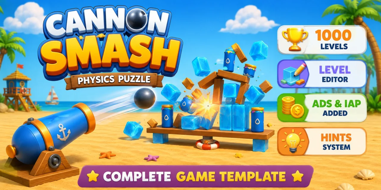 Cannon Smash - 1000 Levels Editor Unity Code — screenshot 2