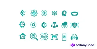 AI & Machine Learning Icons, Minimal Set