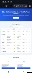 No-Code Tools Comparison Landing Page Modern & Responsive