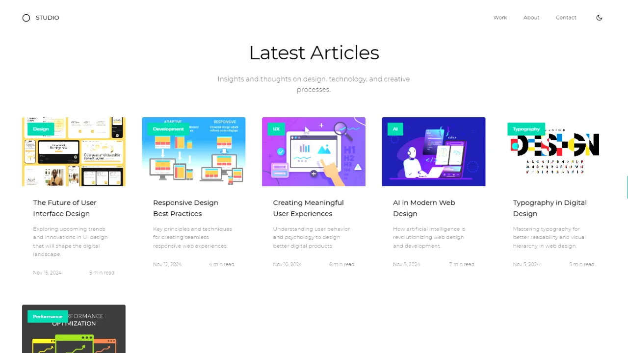The Perfect Portfolio for Creatives — screenshot 9