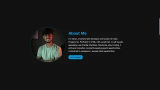 Portfolio in Dark Theme HTML, CSS, JS.
