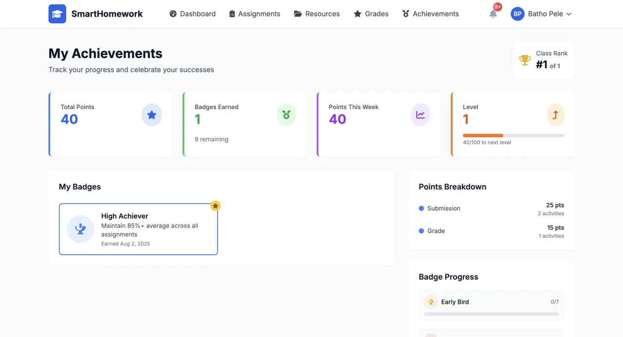 SmartHomeWork - Making Homework Management Smarter — screenshot 3