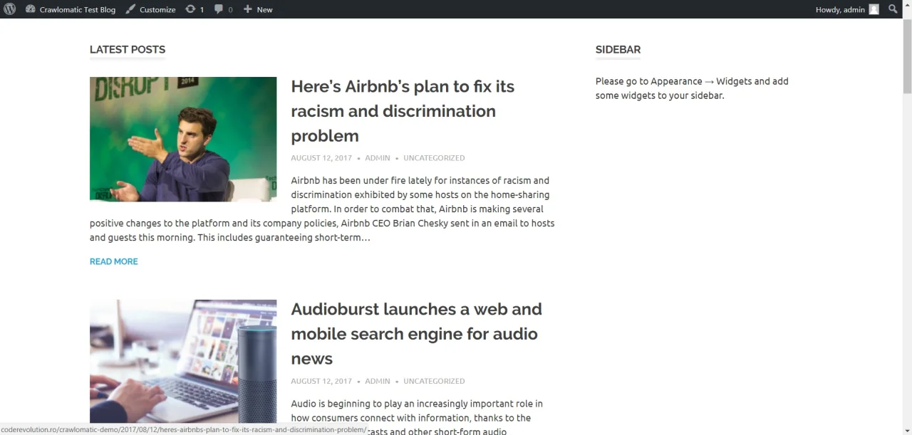 Crawlomatic Multisite Scraper Post Generator Plugin for WordPress — screenshot 1