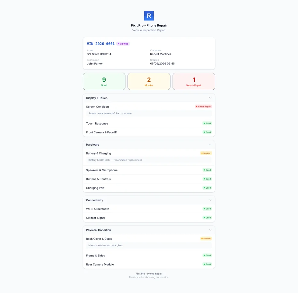 RepairFlow Repair & Service Shop Management System | Laravel Livewire & PWA — screenshot 5