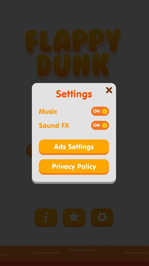 Flappy Dunk Unity Game with AdMob Ads — screenshot 4
